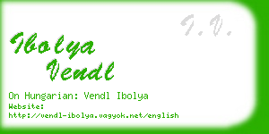 ibolya vendl business card